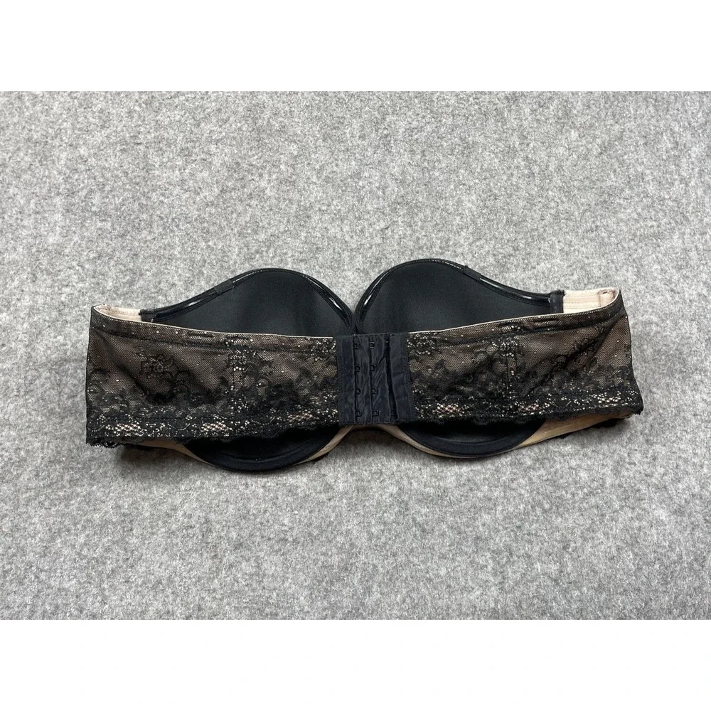 Torrid Bra 42C Black Tan Lace‎ Strapless Underwire